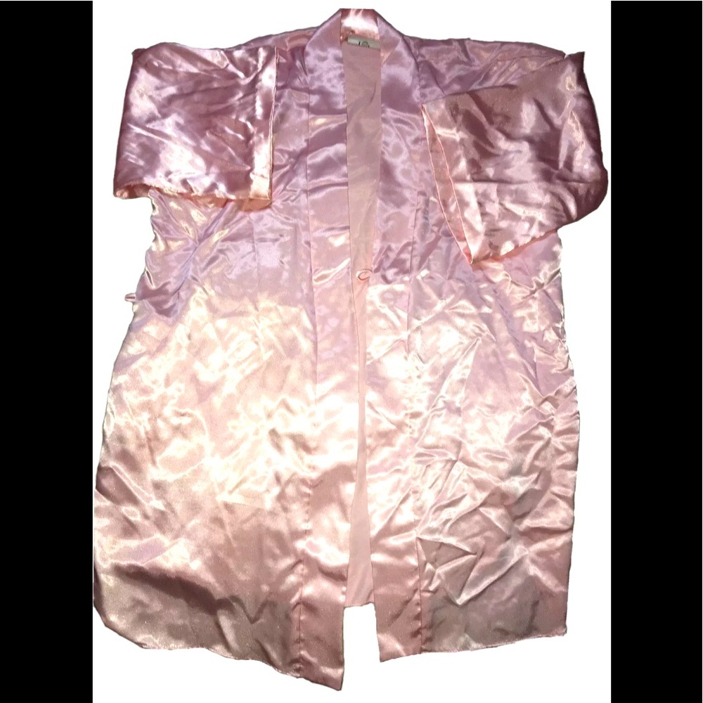 SOLD Vintage pink silky sexy robe retro baby y2k